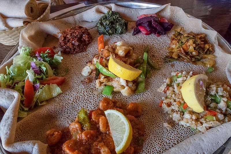 Injera sourdough flatbread