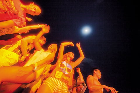 Full moon party on the beach