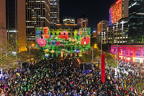 Light installations at Vivid Sydney festival