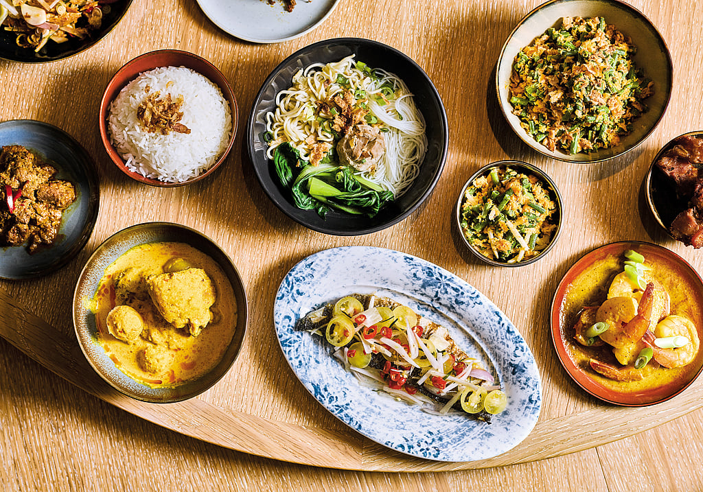 Food at Hyatts Indonesian restaurant Mama Makan in Amsterdam