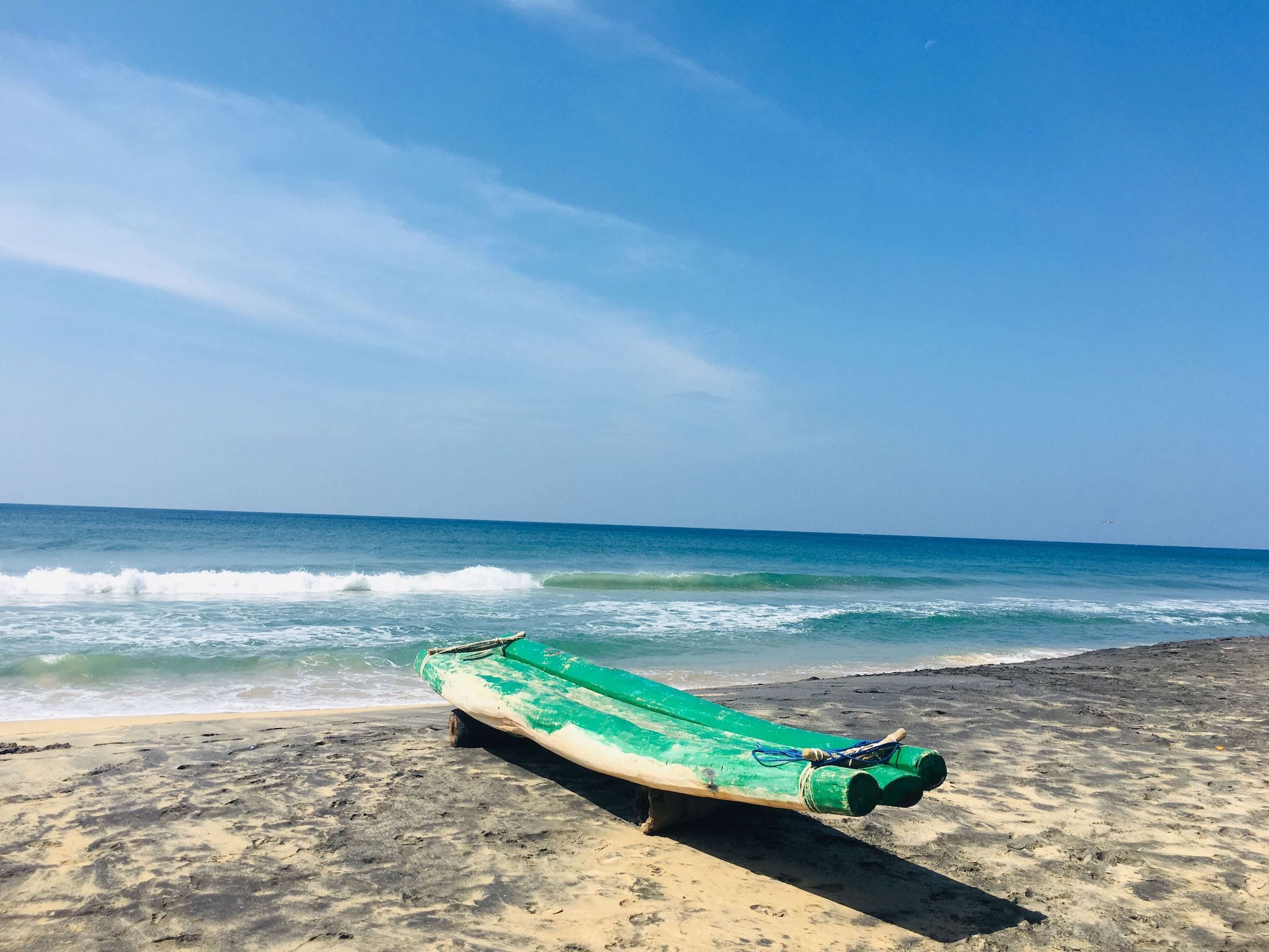 The stunning beach in Varkala