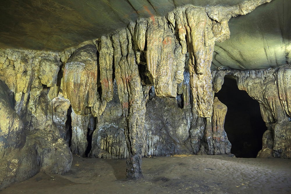 The limestone caves of Kutumsar is in Kanger Valley National Park