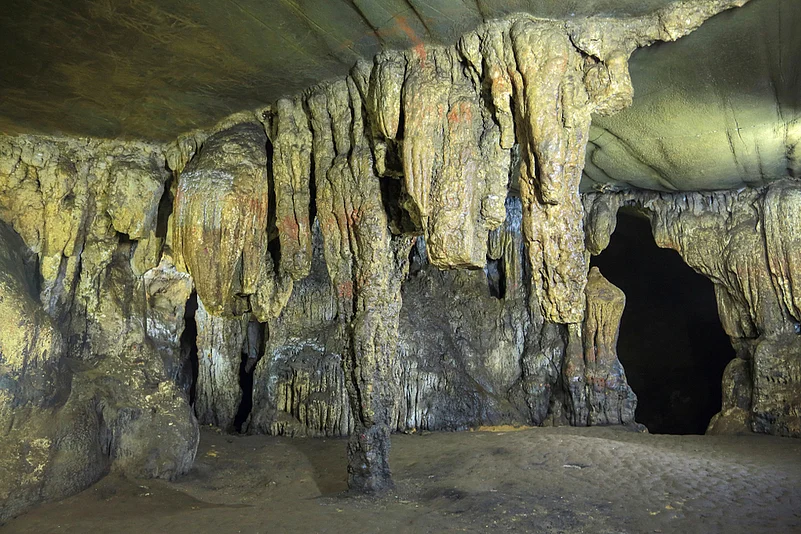The limestone caves of Kutumsar is in Kanger Valley National Park