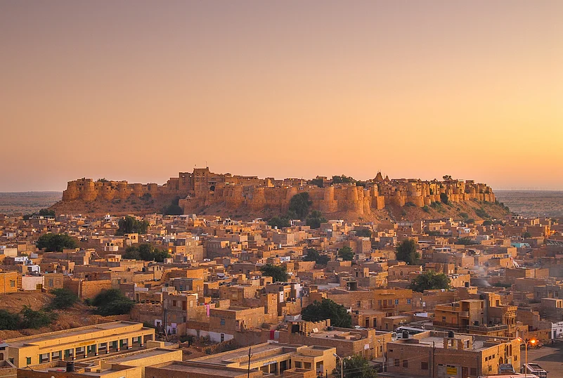 A view of Jaisalmer Fort at twilight
