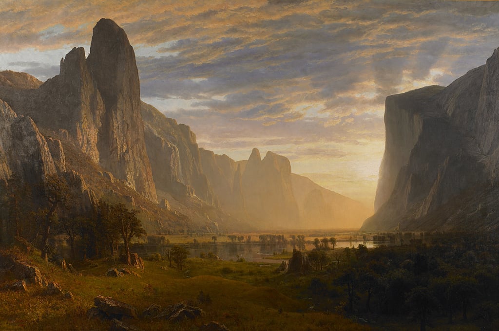Looking Down Yosemite Valley, Albert Bierstadt (1865)