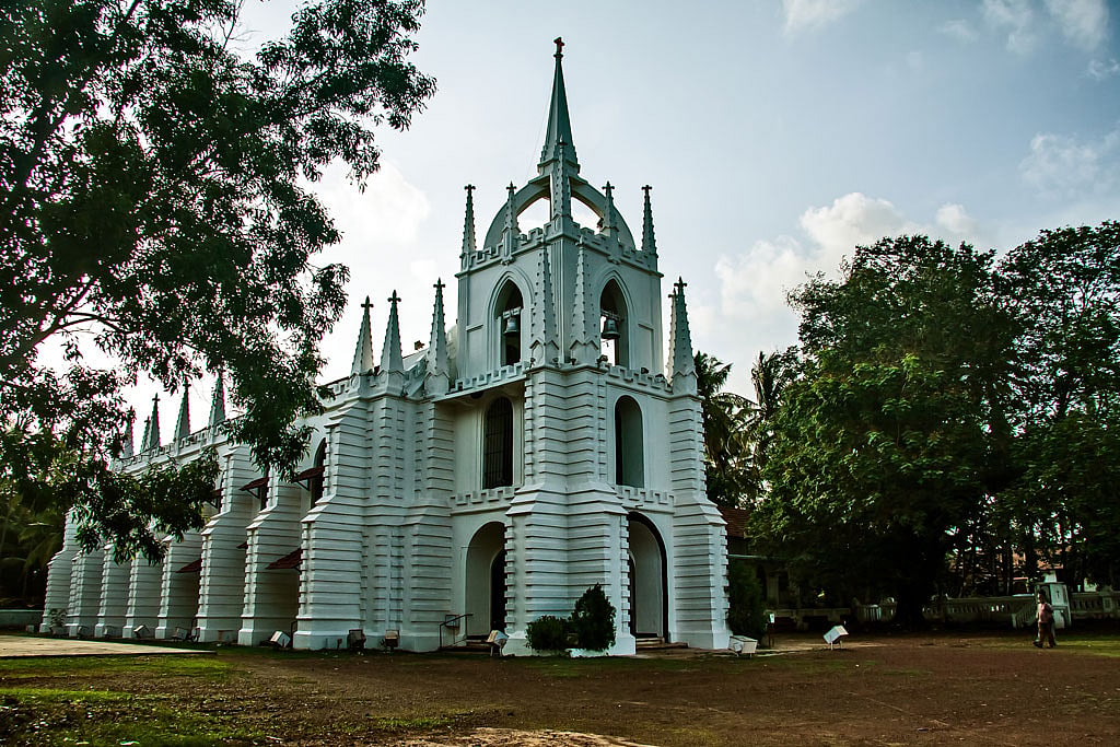Mae De Deus Church is a neo-gothic church in Saligao 
