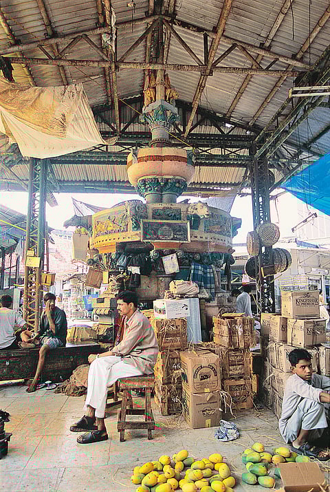 Inside Crawford Market in Mumbai