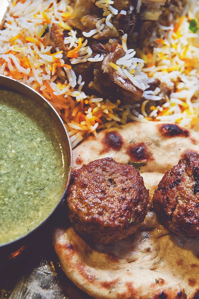 Rampuri kebab and biryani