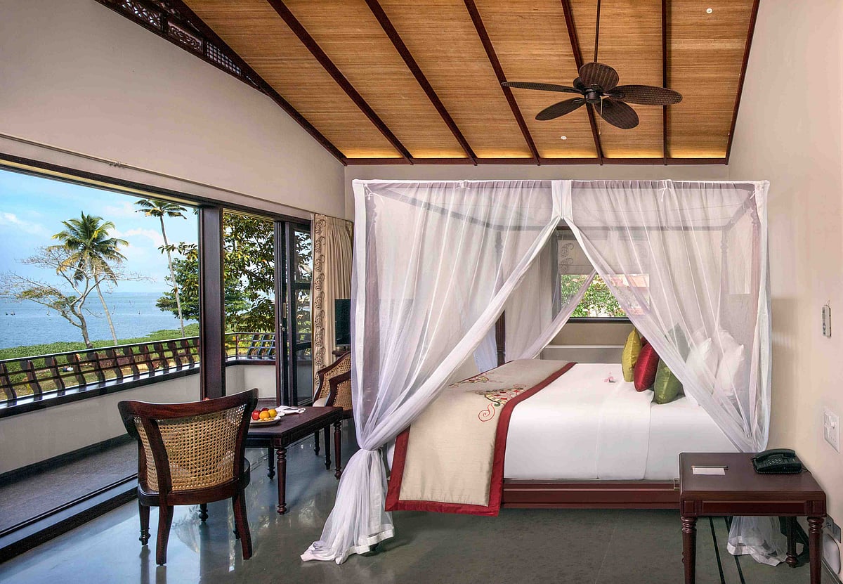 The design infuses luxury in the interior spaces primarily through the choice of materials.