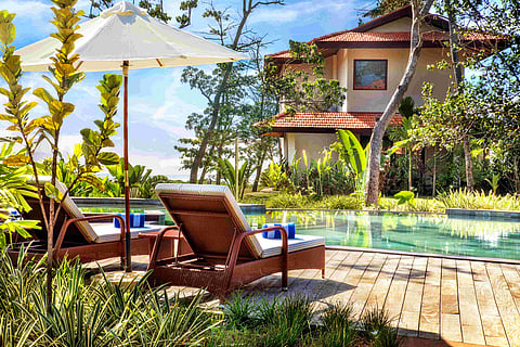 Relax by the poolside