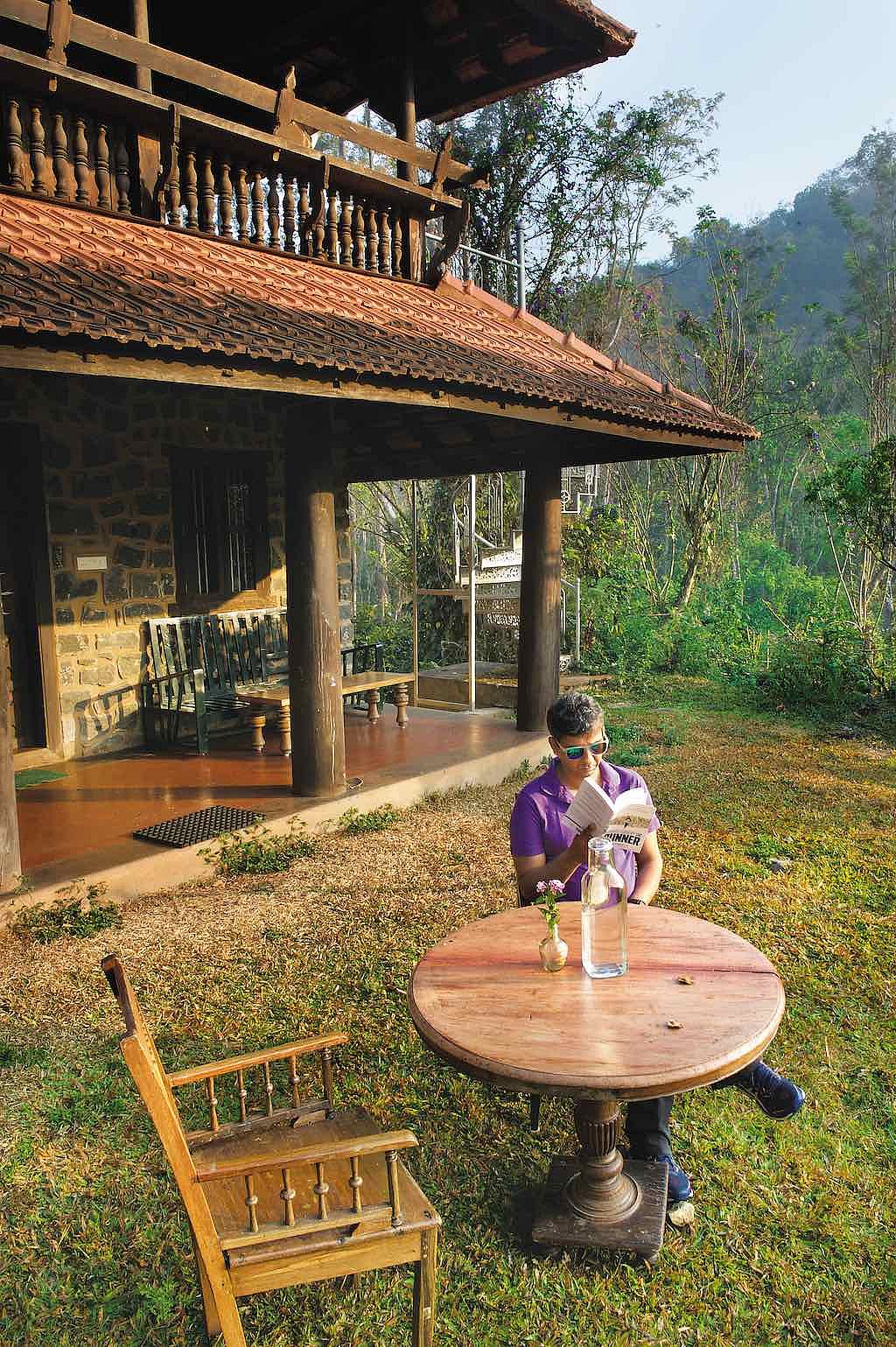 The restored Kerala house where we were staying at the Elephant Valley Eco Farm Hotel 