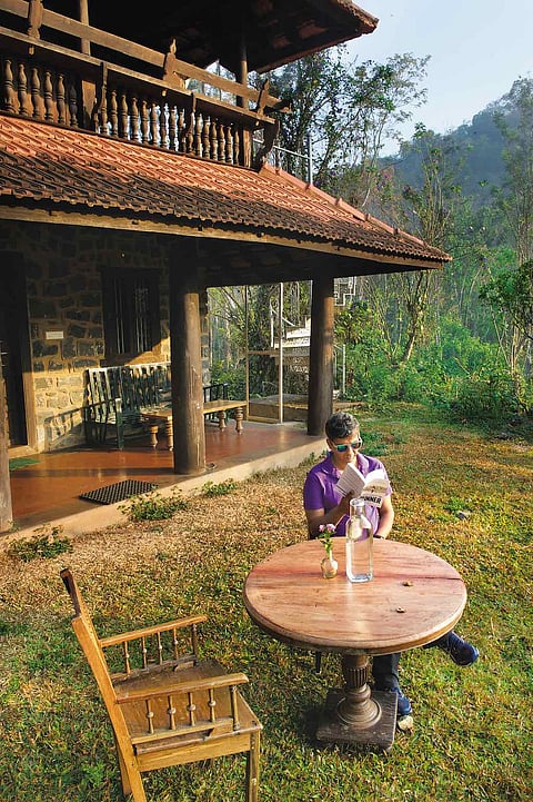The restored Kerala house where we were staying at the Elephant Valley Eco Farm Hotel