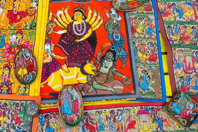 Patachitras are narrative scroll paintings