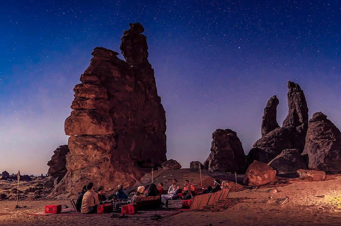 Stargazing in the desert at Al Gharameel