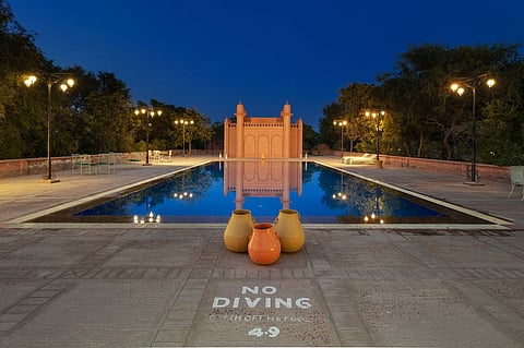 The beautiful gem-like pool beckons a dive