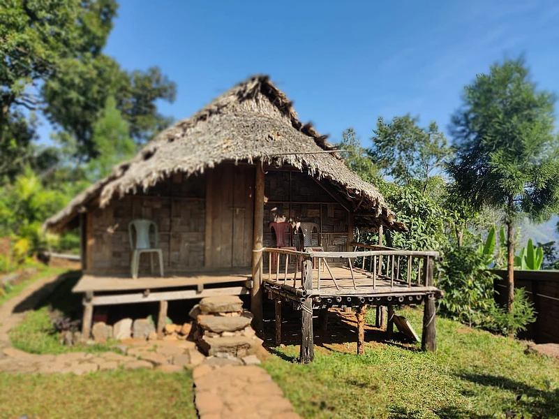 A Khasi hut in Kongthong village in Meghalaya