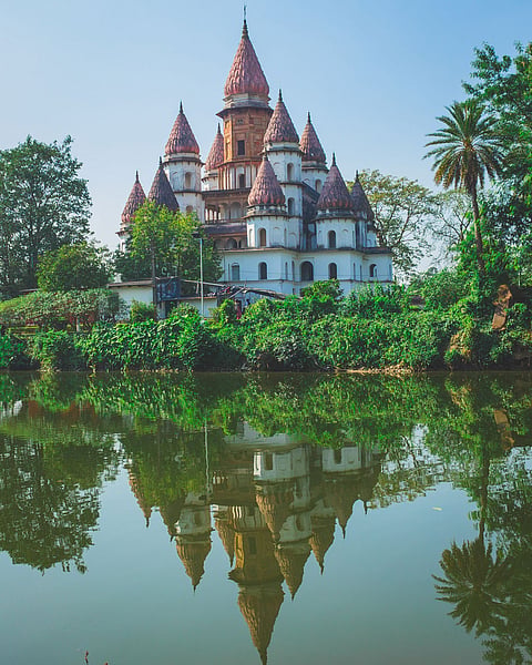 Reflection of the Hangseshwari Temple at Bansberia