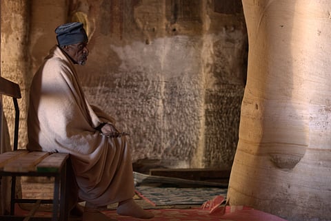A monk praying in Ethiopia