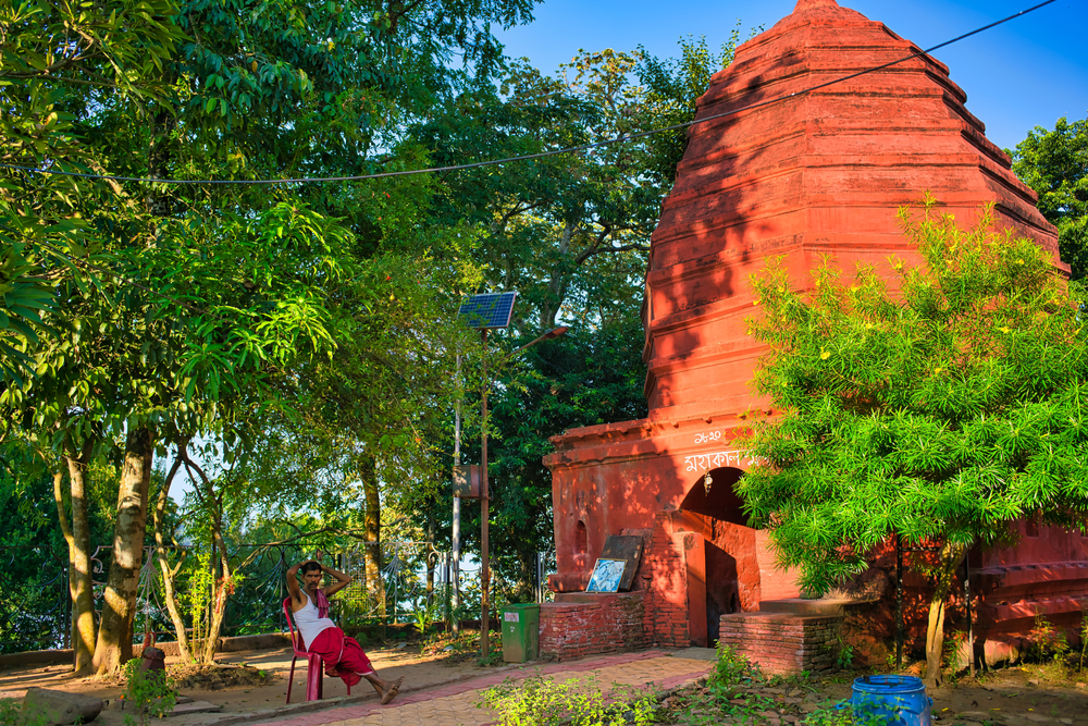 Umananda Temple is located on Peacock Island in the middle of the mighty Brahmaputra River - Shutterstock