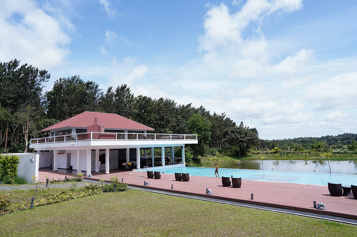 Relaxing dip in the pool at Rosetta