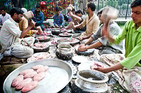 Wazwan is a traditional multi-course feast, with a spread consisting anywhere between 15 to 36 dishes
