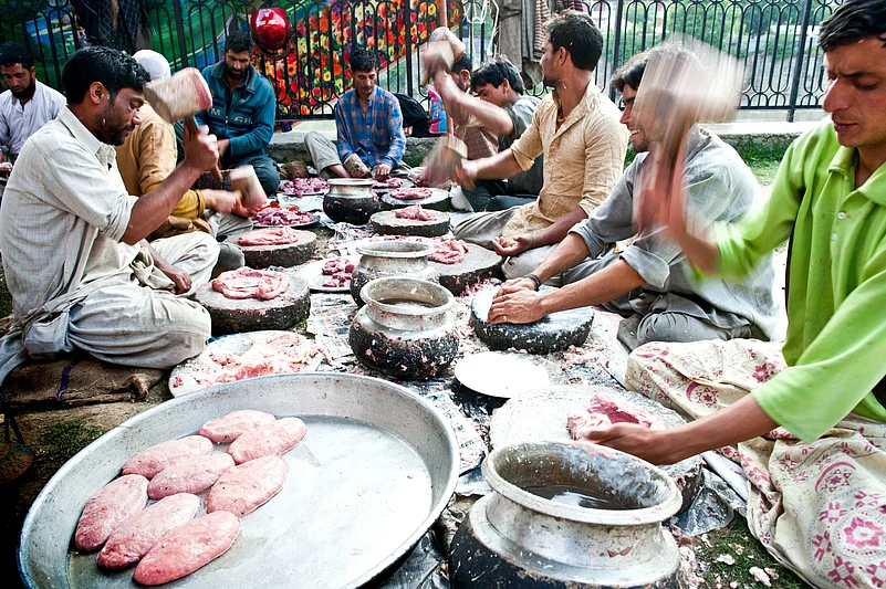 Wazwan is a traditional multi-course feast, with a spread consisting anywhere between 15 to 36 dishes