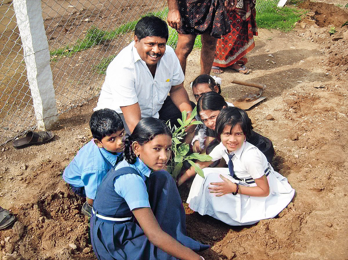 Yoganathan spends his off days visiting schools and colleges to create awareness