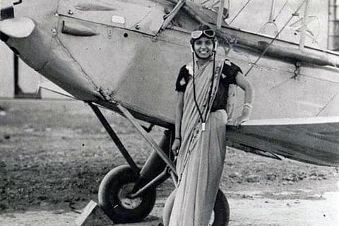 Sarla Thakral, who was the first Punjabi woman to qualify as a pilot