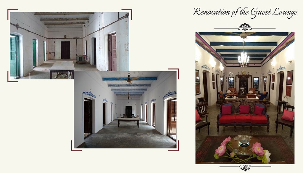 The before and after photos of the renovated room