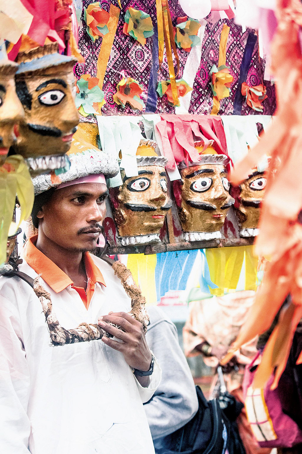 A hawker at Baj Festival