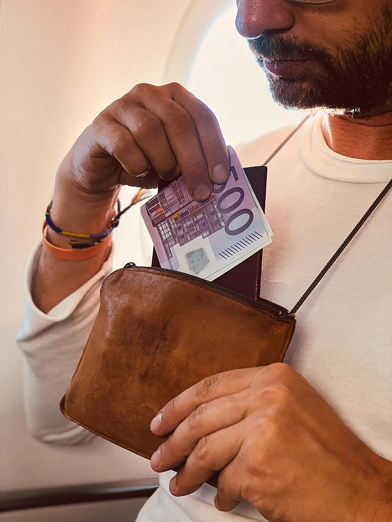 Neck wallets for the parents