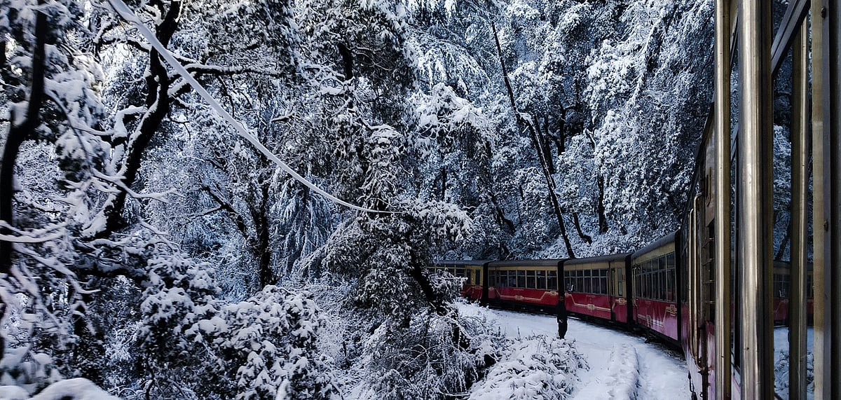 Dont miss a train ride traversing through snow