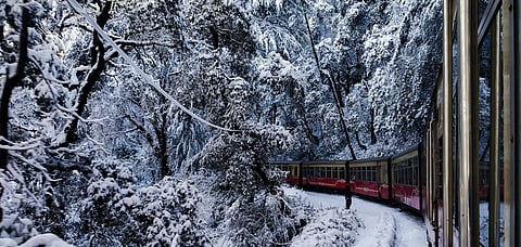 Don't miss a train ride traversing through snow