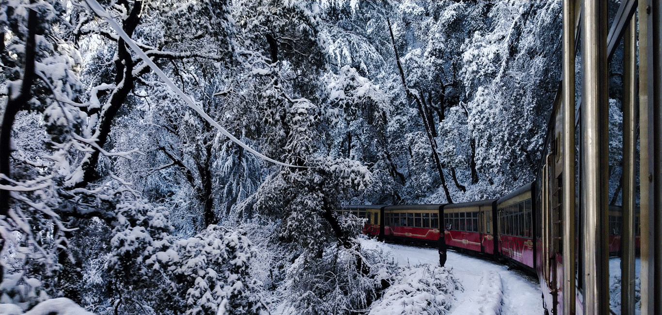 Dont miss a train ride traversing through snow