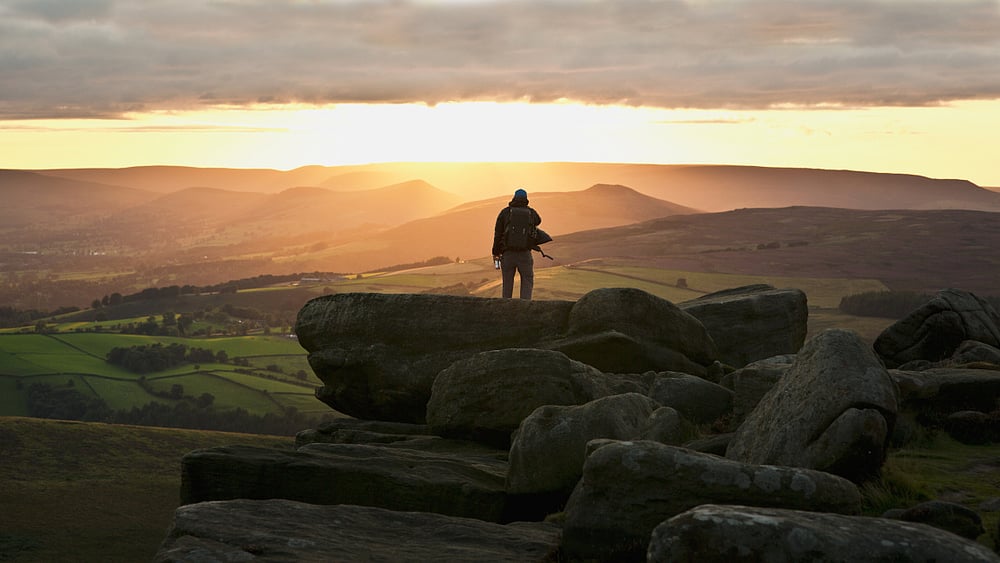 A view of the Peak District in England