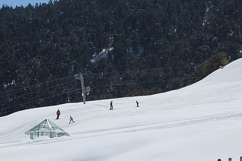 The ski slopes in Uttarakhand are a tourist attraction