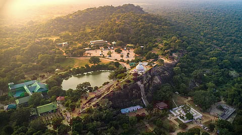 Aerial view of the lodge