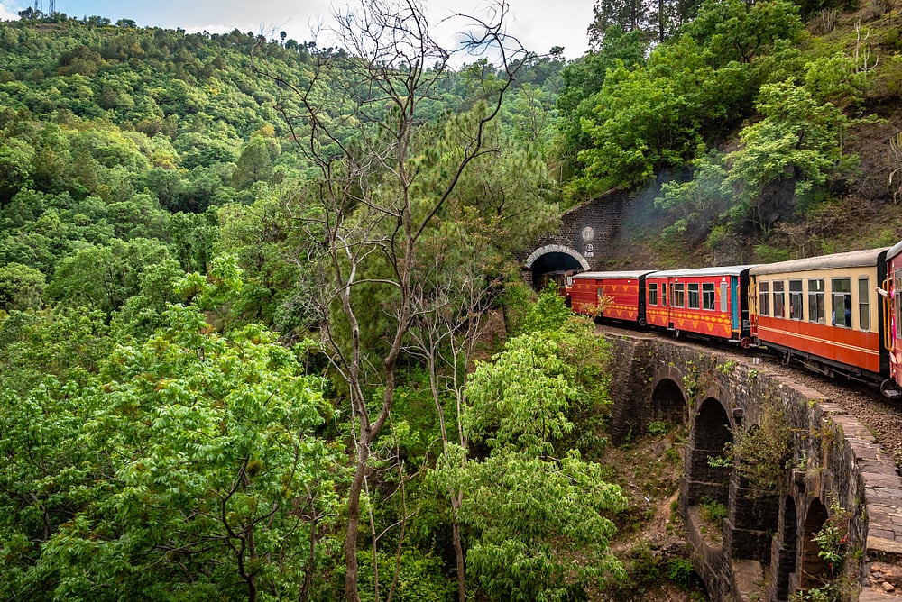 The Kalka-Shimla toy train  typically four to five hours long