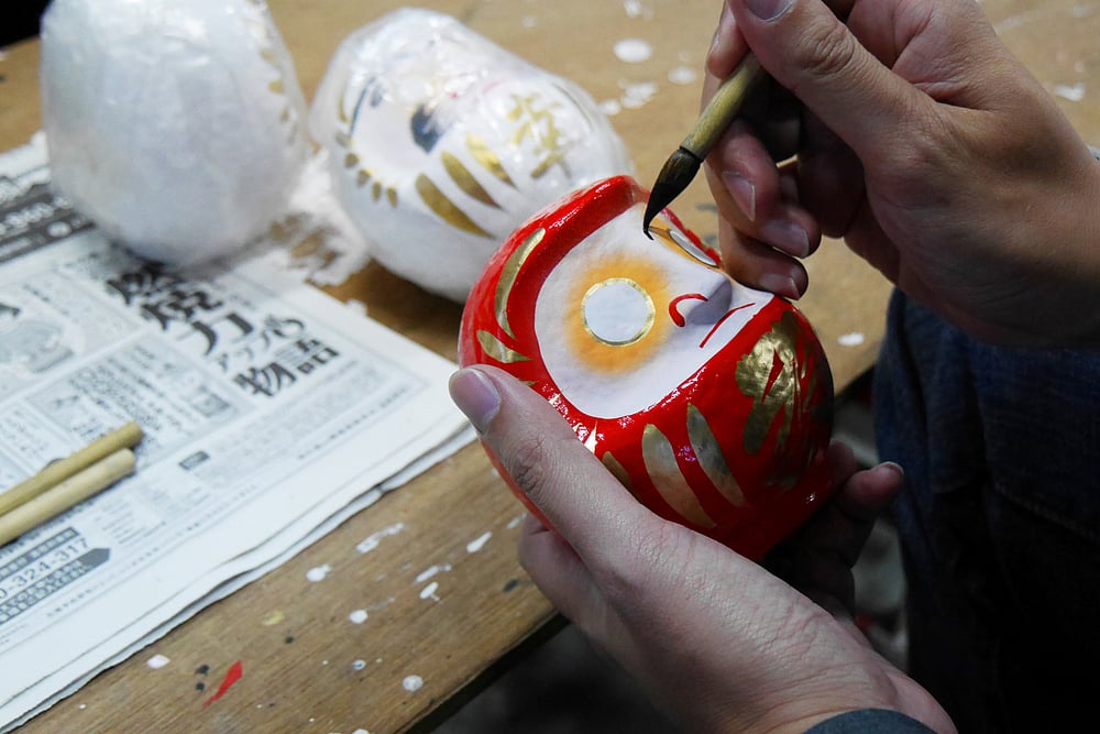 Daruma dolls are still made in the Japanese city of Takasaki