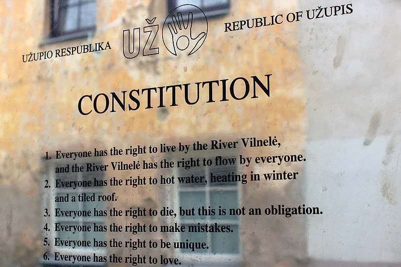 A close-up of the consitution