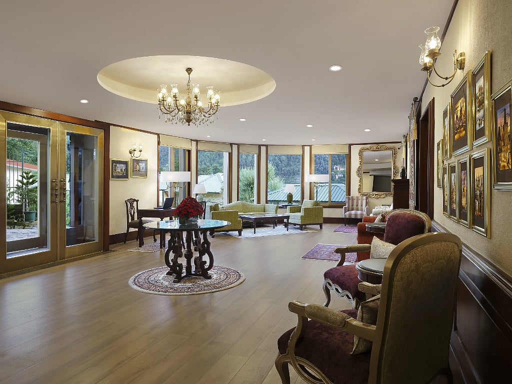 The plush interiors at Araiya Palampur