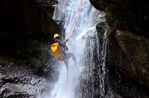 The rain-fed Vihigaon falls, near Igatpuri, hosts waterfall abseiling every monsoon 