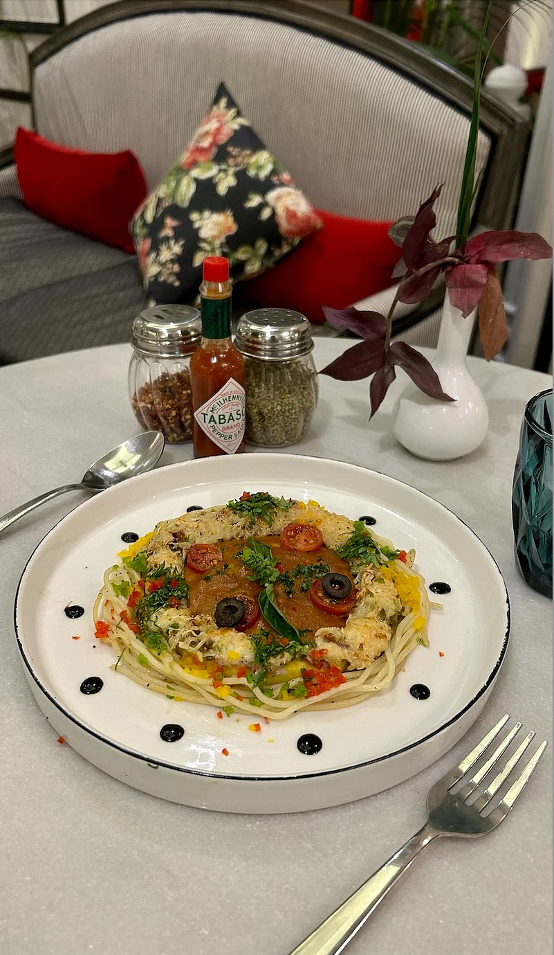 Baked Pumpkin And Spaghetti With Cherry Tomato Pumpkin Sauce