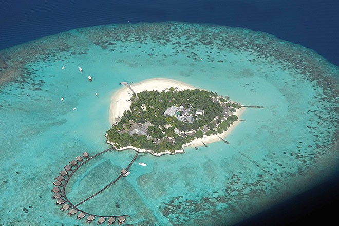 Private island resorts offer serene accommodations