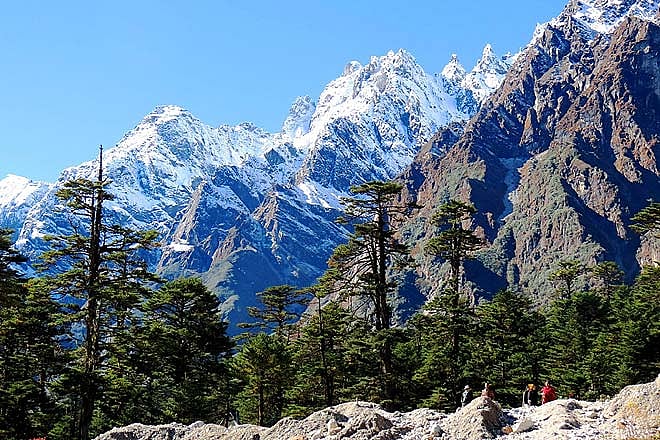 North Sikkims Khangchendzonga National Park (KNP) has the Tent Peak and the Zemu Glacier Ridge on the north, the Lamaongden Mountain Ridge on the east, Mount Narsing and Pandim on the south, and the majestic Khangchendzonga to the west.
