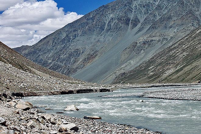 ‘A serene Chandra river running beside the road giving a breathtaking look