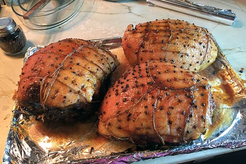 Christmas lunch the next day was quite a meal