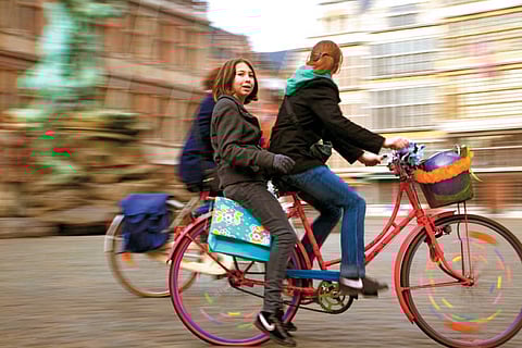 Cycling is popular in Belgium