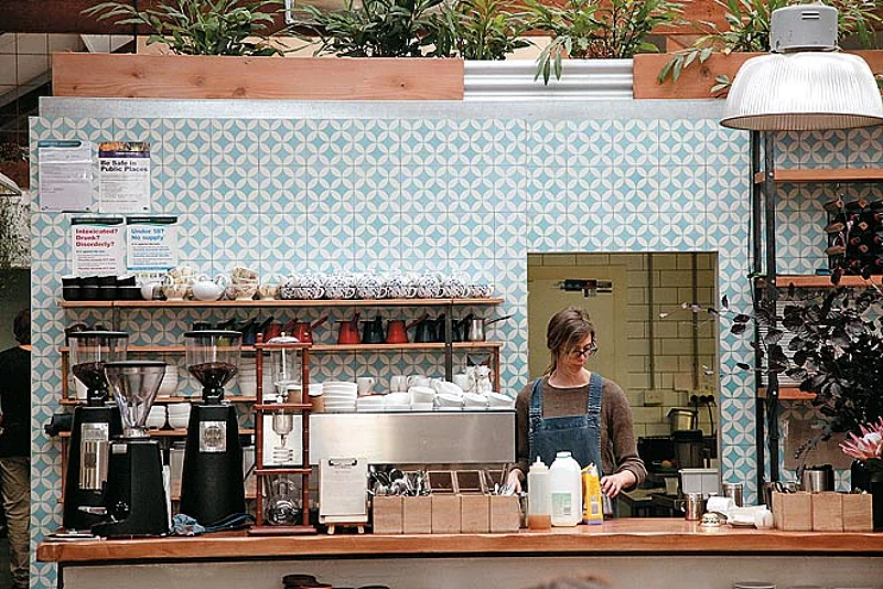 East Elevation is a bustling, unsigned locals secret hidden behind a red door in the heart of Brunswick East.