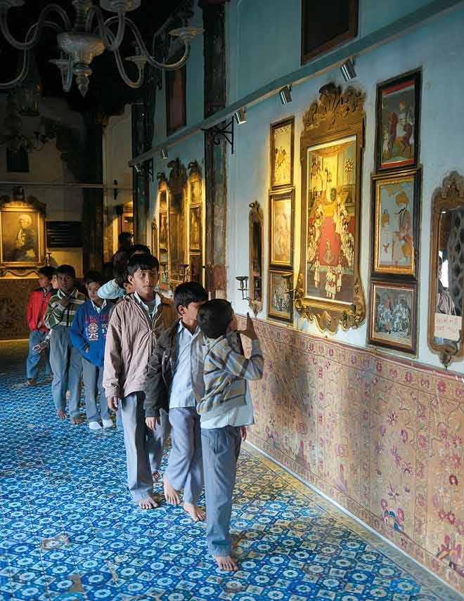 Aina Mahal, palace of mirrors, was badly damaged in the 2001 earthquake, but has been restored since